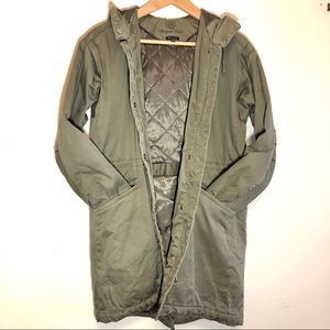 Massimo Dutti khaki green insulated jacket